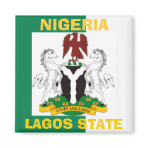 Nigeria Flag Refrigerator Magnets