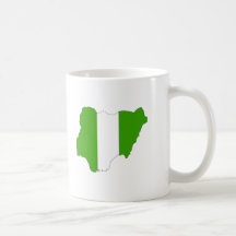 Nigeria flag map coffee mug