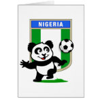 This adorable little panda is too cute! He's featured in front of a large flag from Nigeria and ready to play football and score some goals. This cute design is perfect for football players and soccer fans! You can totally customize this gift! Change the color, move the design around, add your own text or images -- make it your own!