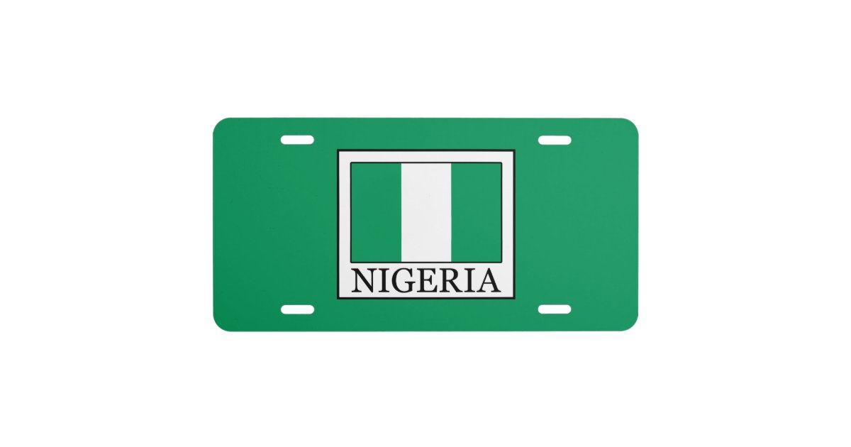 Nigeria License Plate Zazzle