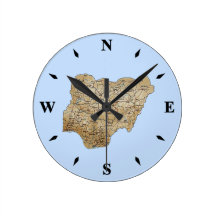 Nigeria Map Clock