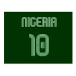 Nigeria No 10 soccer football Naija fans gifts Post Cards