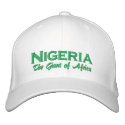 Nigeria, The Giant of Africa Hat embroidered hats by AFRICANKOKO Nigeria, The Giant of Africa Hat embroidered hats