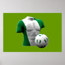 Nigeria torso flag soccer football gifts posters