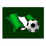 Nigeria wavy flag ball shirts & gifts postcard