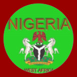 NIGERIA WEST AFRICA  Sticker stickers