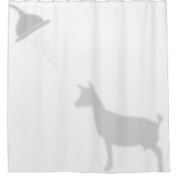 Nigerian Dwarf Dairy Goat Silhouette Shadow Buddie Shower Curtain