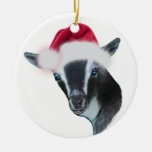 Nigerian Dwarf Goat Santa Hat Christmas Ornament ornaments
