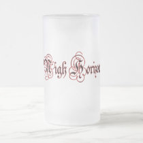 Nigh Horizon Bleeding Logo Frosted Glass Mug mugs