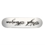 Nigh Horizon Hurricane Logo Raw Skateboard