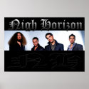 Nigh Horizon NH Old English Logo Poster Print