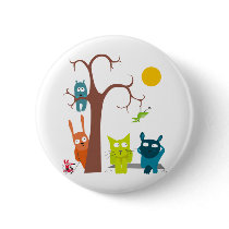 Night animals buttons