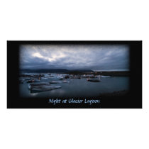 Night at Glacier Lagoon photo cards