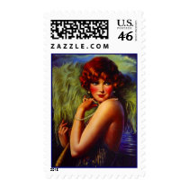 Night At The Beach Flapper Fashion Style Stamps