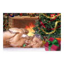 NIGHT BEFORE CHRISTMAS - GOLDEN RETRIEVER SLEEPING posters