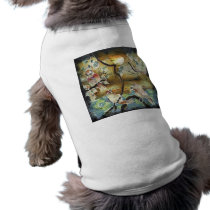 Night Birds Silk Art Painting Pet Clothing