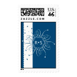 Night Blue Romantic Rosette Stamp