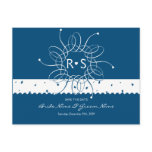 Night Blue Romantic Rosette Save The Date