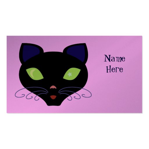 Night Cat Business Card Templates (back side)