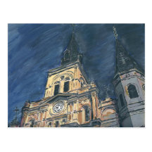 Night Cathedral,French Quarter Post Cards