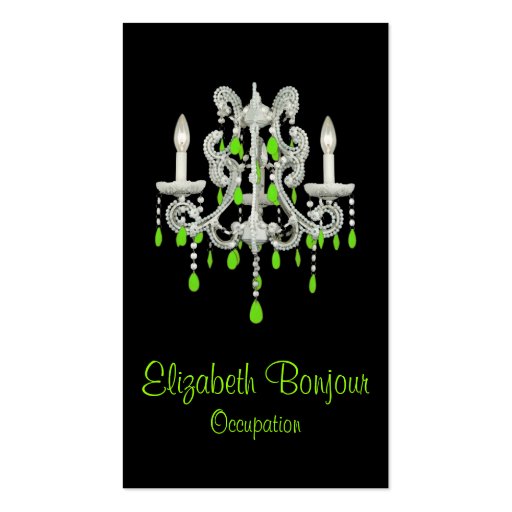 Night Chandelier ~ Business Card (front side)