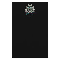 Night Chandelier ~ Stationary French Nouveau Personalized Stationery