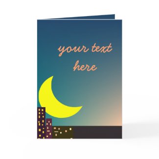 night city moon card card