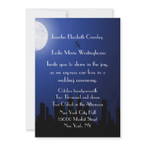 Night City Scape Wedding Invitation