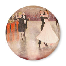 Night Dancing Fridge Magnet