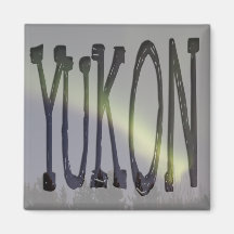 Night Dancing; Yukon Territory Souvenir Fridge Magnet