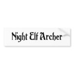 Night Elf Archer Bumper Sticker