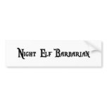 Night Elf Barbarian Sticker Bumper Stickers