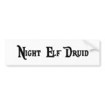 Night Elf Druid Bumper Sticker