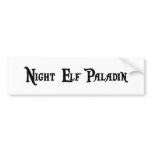 Night Elf Paladin Bumper Sticker