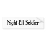 Night Elf Soldier Bumper Sticker