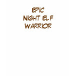 Night Elf Warrior Tee Shirt