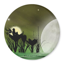 Night fairy silhouette magnets