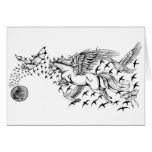 Night Flight Unicorn & Bird Notecard
