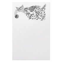 Night Flight Unicorn & Bird Stationary Paper Custom Stationery