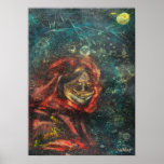 'Night Flight' Watercolor poster print by unASLEEP