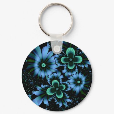 Night Flowers Keychain by fraktalina2