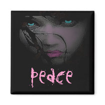 night girl, peace magnets