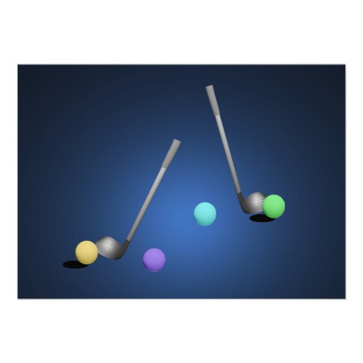 Night Glow Golf Party Personalized Invite