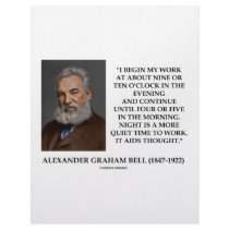 Night Is A More Quiet Time To Work It Aids Thought Letterhead Design