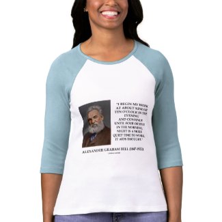 Night Is A More Quiet Time To Work It Aids Thought shirt