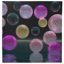 Night Jewels – Magenta and Black Brilliance Printed Napkin