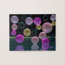 Night Jewels – Magenta and Black Brilliance Jigsaw Puzzle