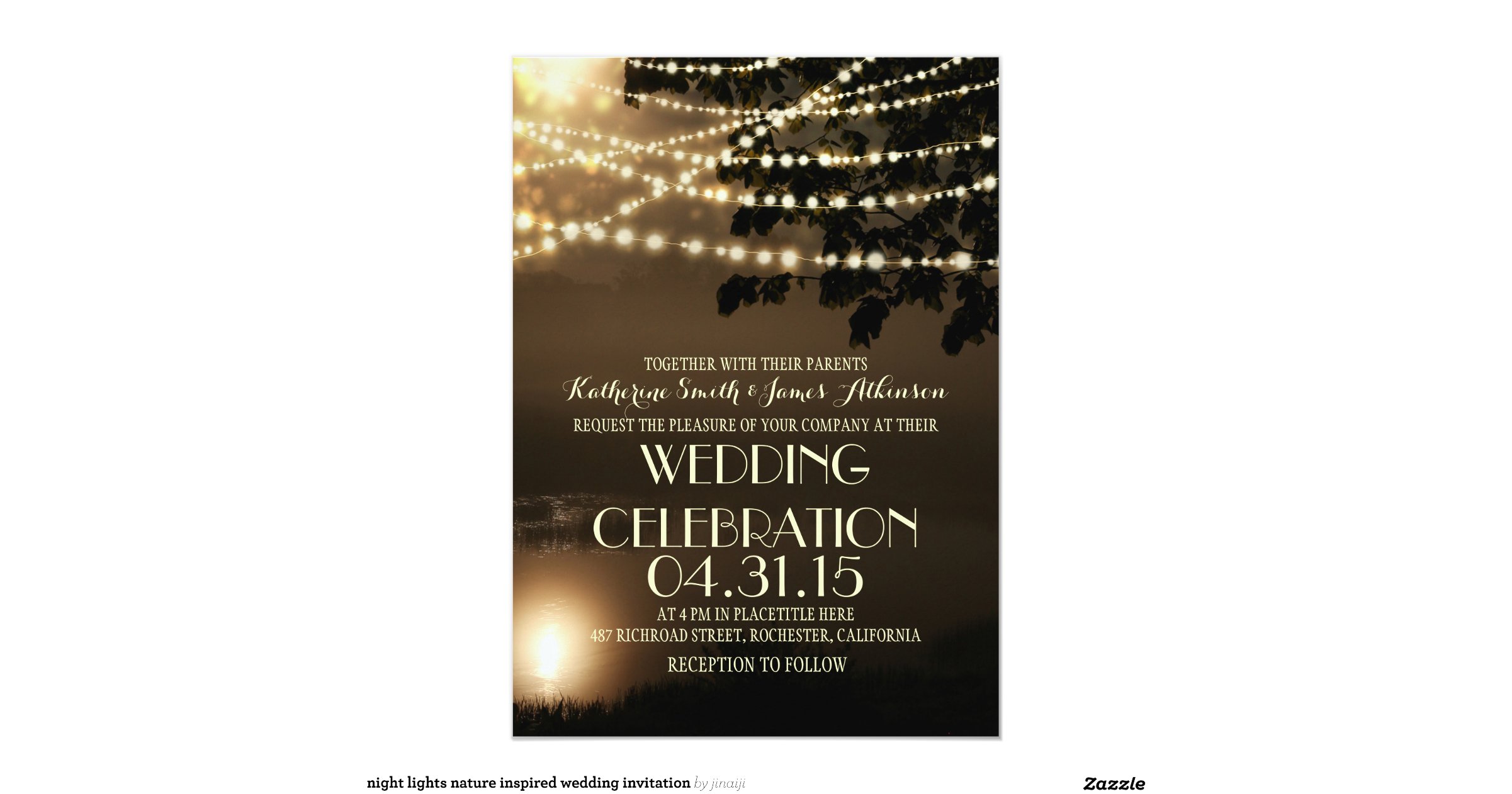 Nature Themed Wedding Invitations Night Lights Nature Inspired Wedding Invitation Nature Themed Wedding Invitations Night Lights Nature Inspired Wedding Invitation