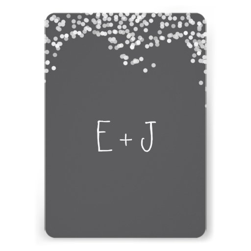 Night Lights Star Lights Yellow Gray Weddings Custom Invitations