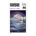 NIGHT LOG CABIN by SHARON SHARPE postage
